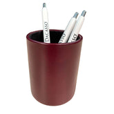 Burgundy Leather Pencil Cup